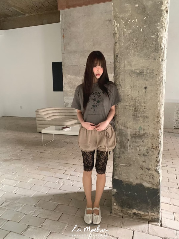 滑布綁繩顯瘦南瓜褲
